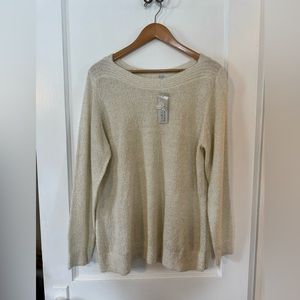 NWT Croft & Barrow Coconut White Long Sleeve Sweater
